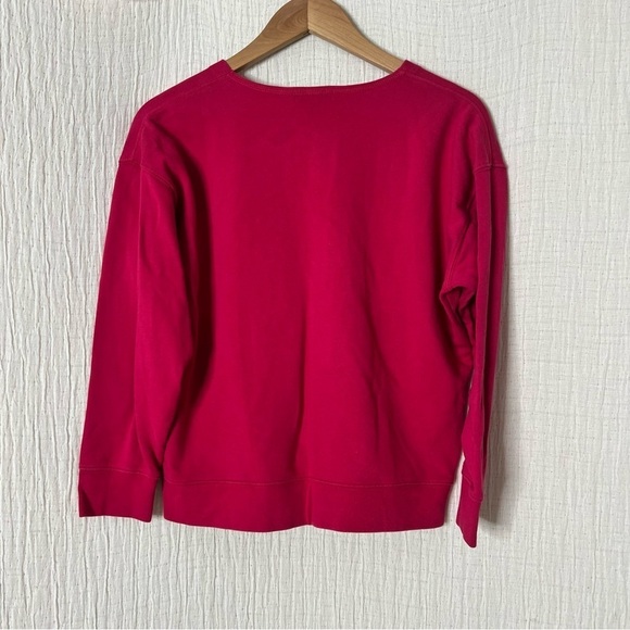 J Crew Womens Small Faux Wrap Top Textured Crepe Fuschia Pink Blouse M Medium - Picture 2 of 4